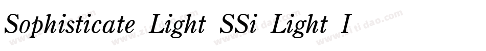 Sophisticate Light SSi Light Italic字体转换